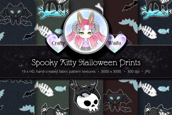 Download Spooky Kitty Halloween Prints - Premium Bundle
