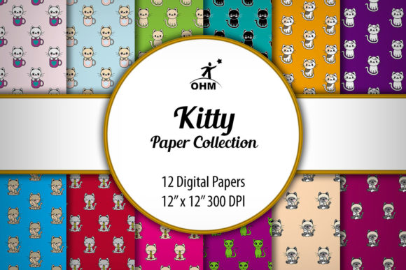 Download KITTY PAPER COLLECTION | Digital Paper - Premium Resources